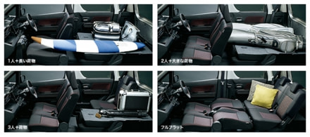 ワゴンRスティングレーのシートアレンジ