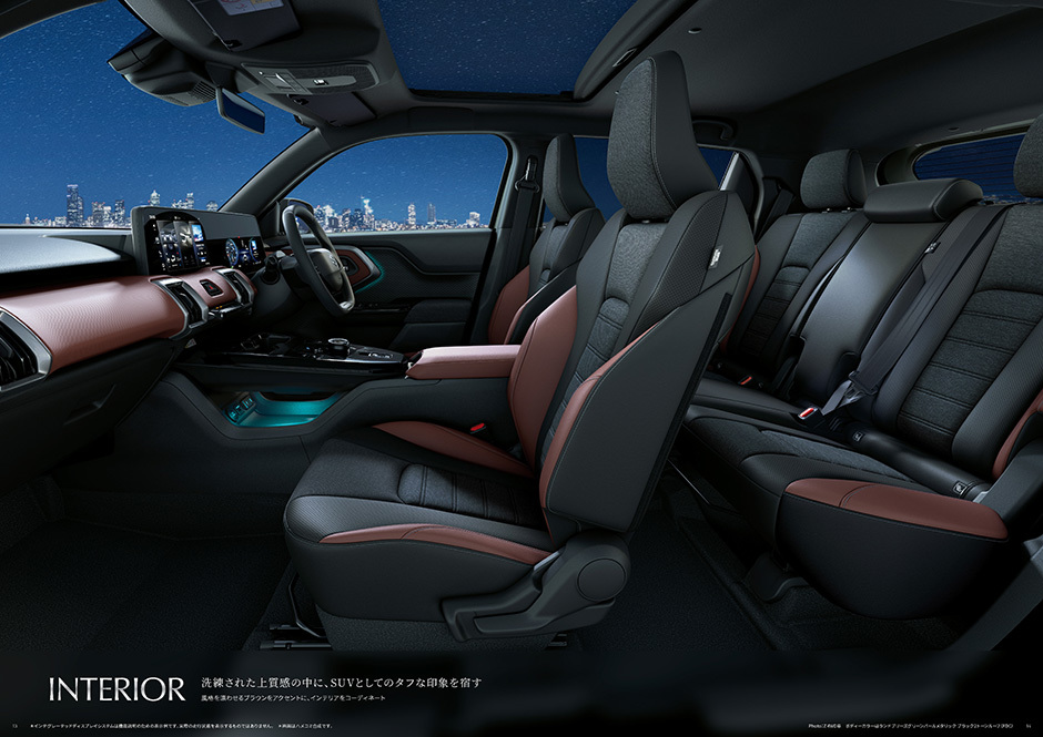 洗練された上質感の中に、SUVとしてのタフな印象を宿す。